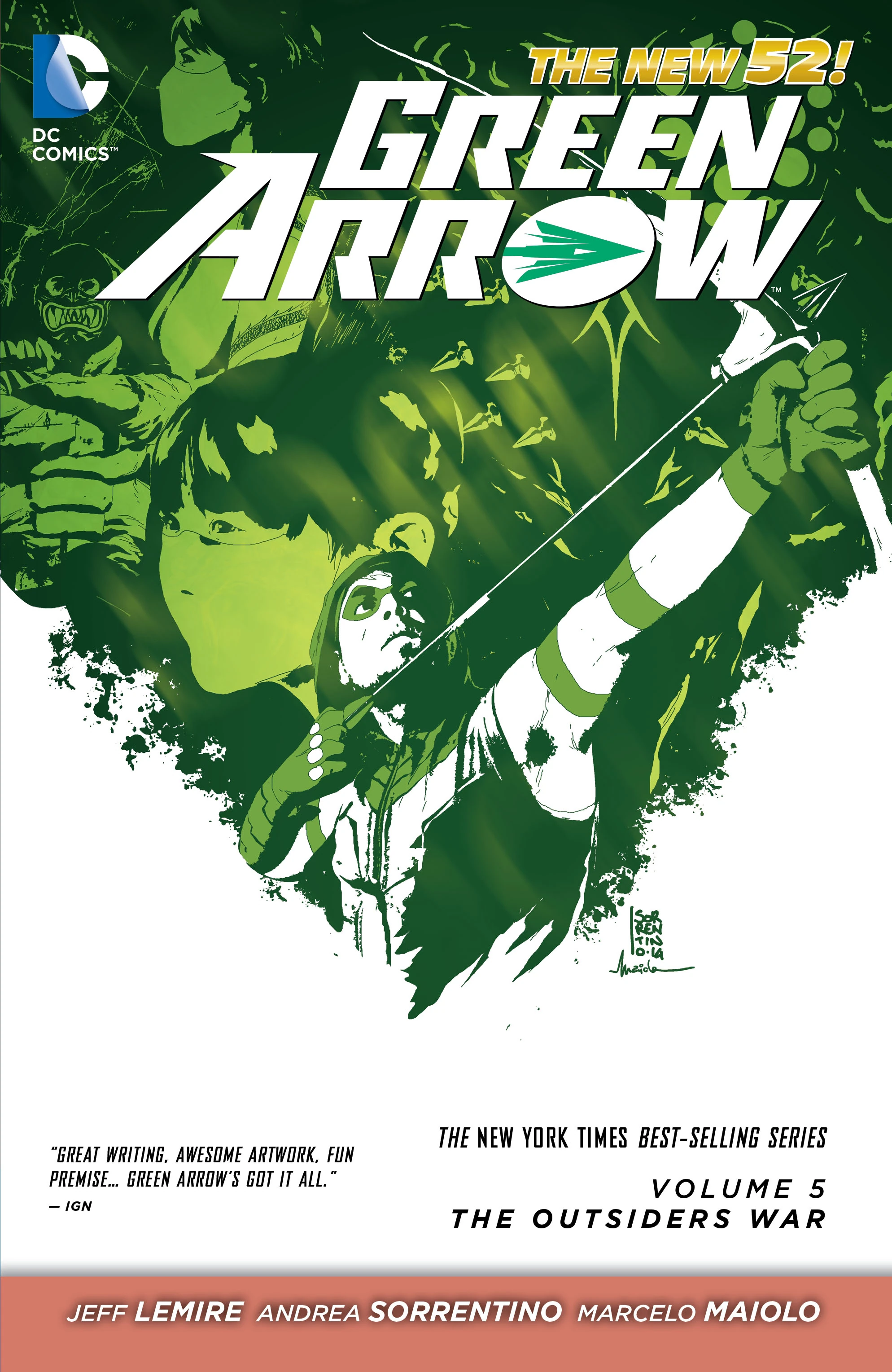 Green Arrow Vol. 5: The Outsiders War (DC, 2014) cover